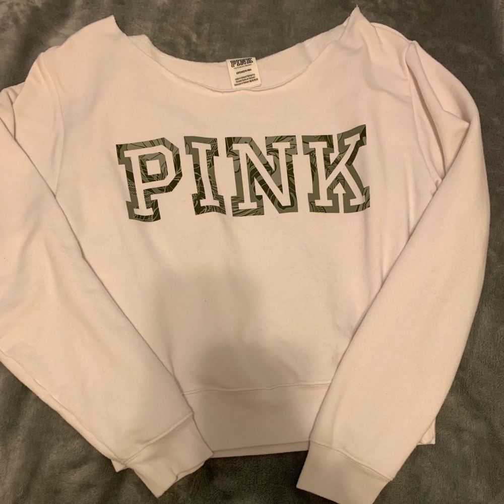 Pink cropped sweatshirt